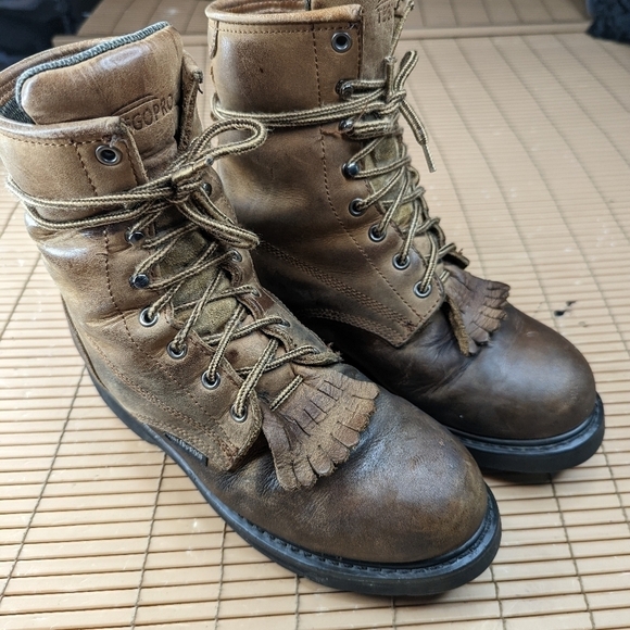 Tegopro Waterproof Brown leather steel toe Waterproof Hiker Work Boots Mens sz 9 - Picture 3 of 11